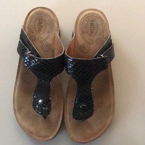 Taos Lucy Snake Slip On Sandal